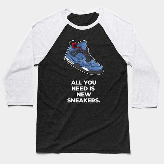 AJ 4 Retro Jack Sneaker Baseball T-Shirt by milatees